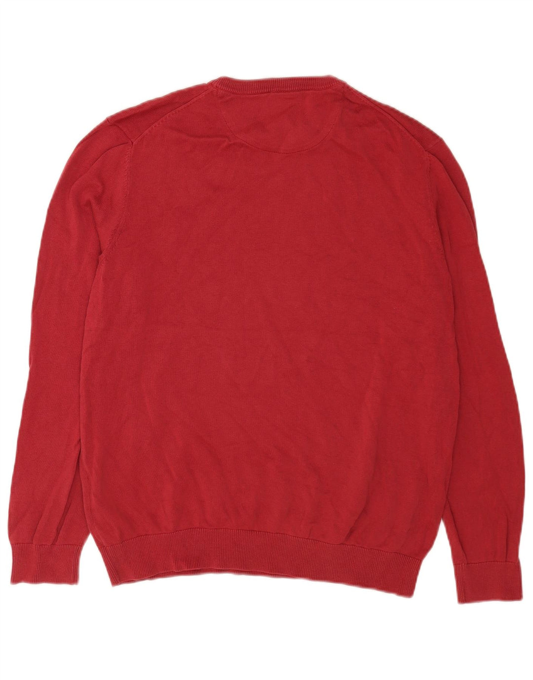 Timberland - Jersey de cuello redondo para hombre, talla grande, algodón rojo