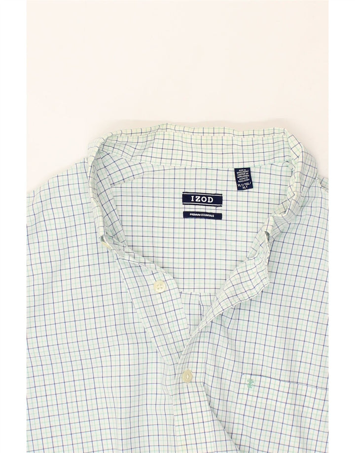 IZOD Mens Big & Tall Shirt XL Blue Check Cotton Vintage Izod and Second-Hand Izod from Messina Hembry 