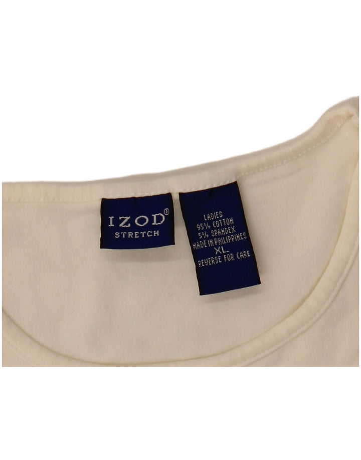 IZOD Camiseta Mujer Top ES 40 XL Algodón Blanco