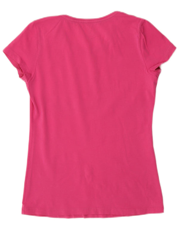 Adidas Mujer Climalite Graphic Camiseta Top UK 12 Mediano Rosa