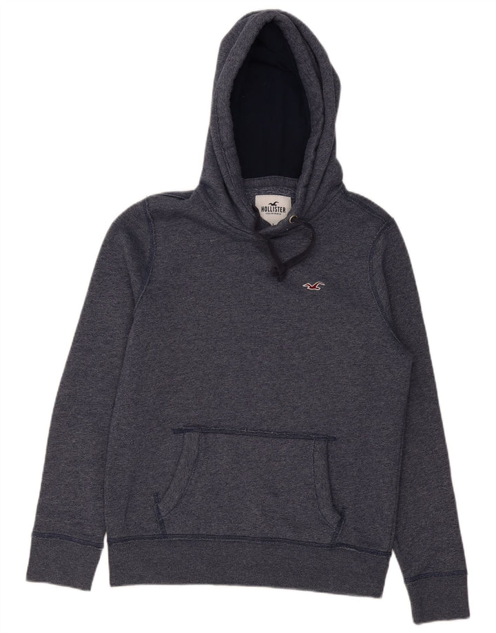HOLLISTER Sudadera con capucha para hombre, talla pequeña, azul marino