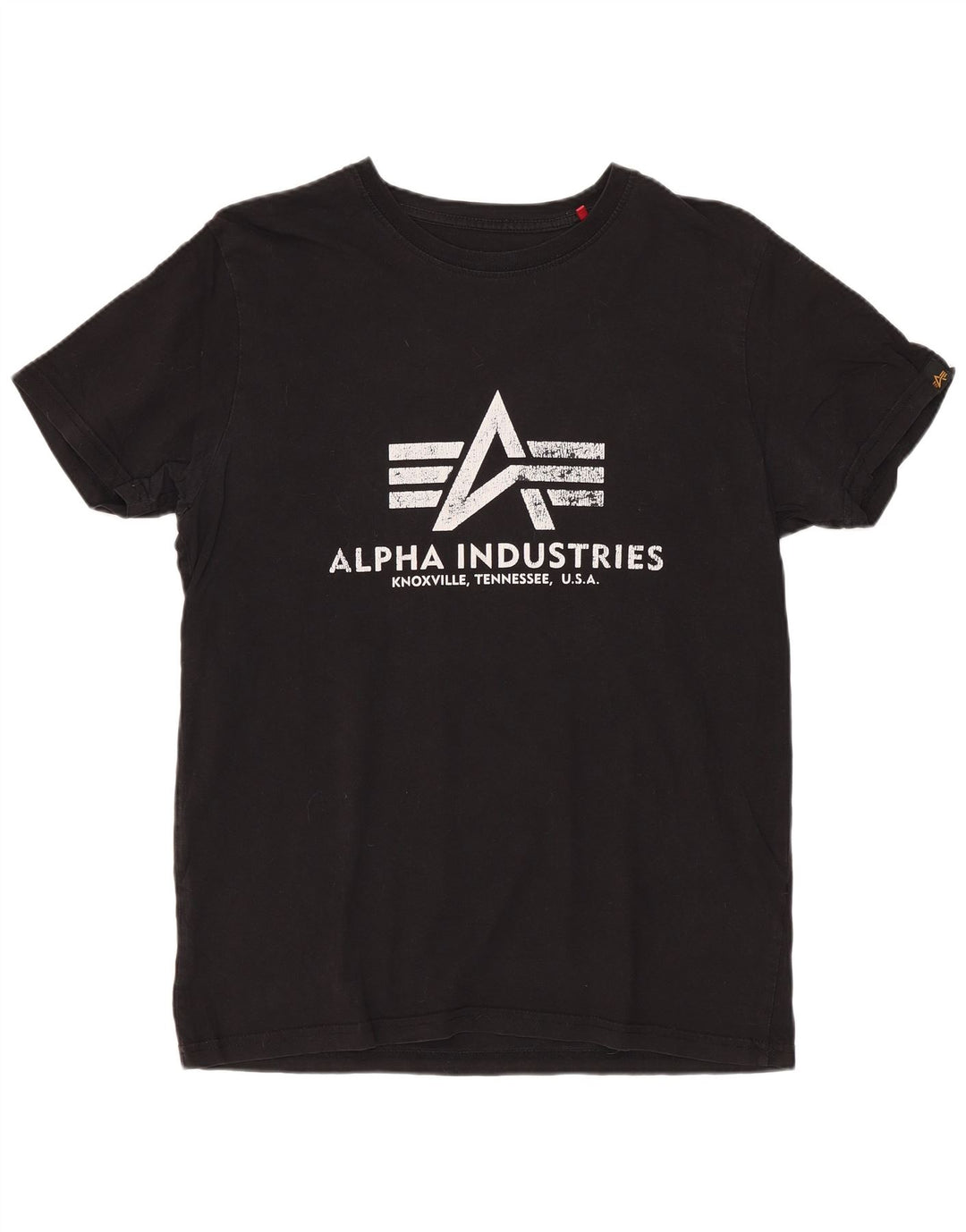 ALPHA INDUSTRIES Camiseta gráfica para mujer Top UK 10 Small Black Cotton