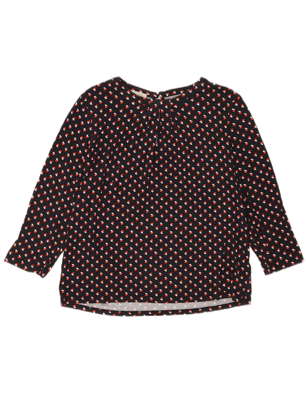 Hobbs Blusa de manga 3/4 para mujer UK 44 Viscosa geométrica negra mediana