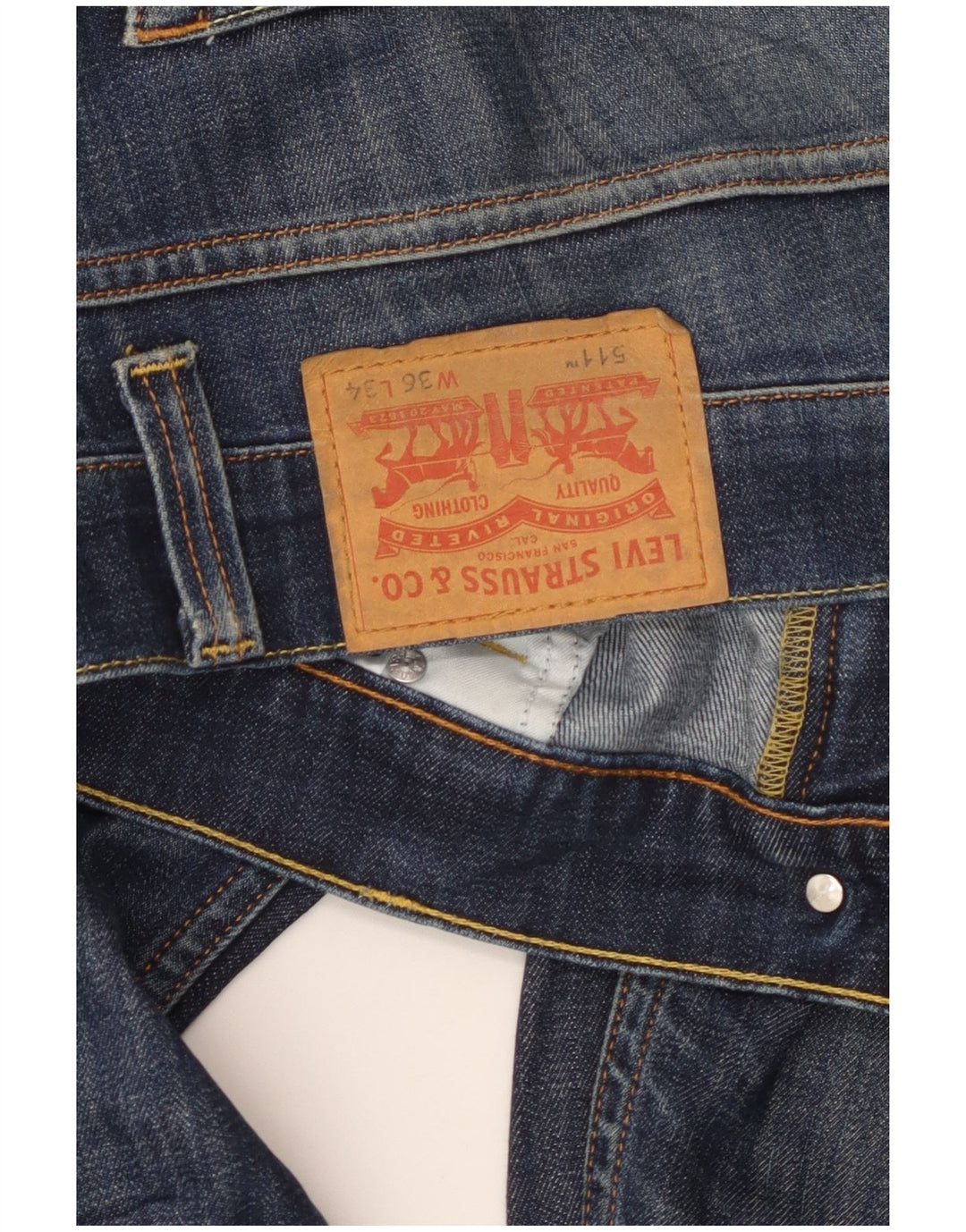 Levi's Hombre 511 Slim Jeans W36 L34 Algodón Azul