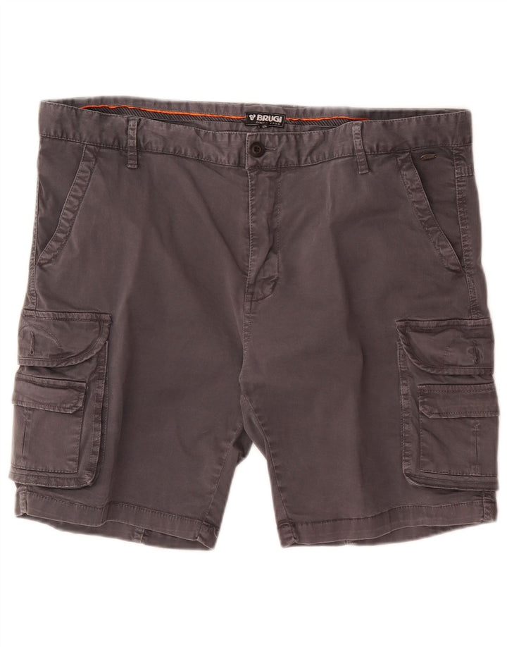 Brugi Pantalones cortos cargo para hombre IT 56 3XL W50 Algodón gris