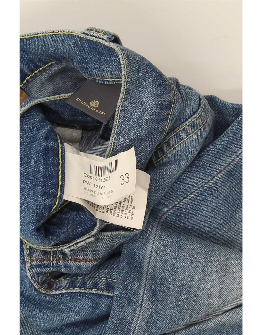 Dondup Vaqueros ajustados desgastados para hombre W33 L32 Algodón azul