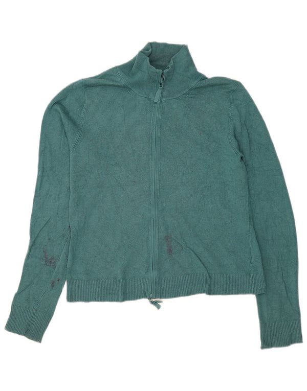 Zara Mujer Cárdigan Suéter UK 40 XL Rayón Verde