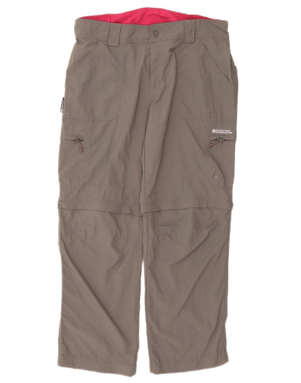 MOUNTAIN WAREHOUSE Womens Straight Cargo Trousers UK 16 Large W32 L28 Grey
