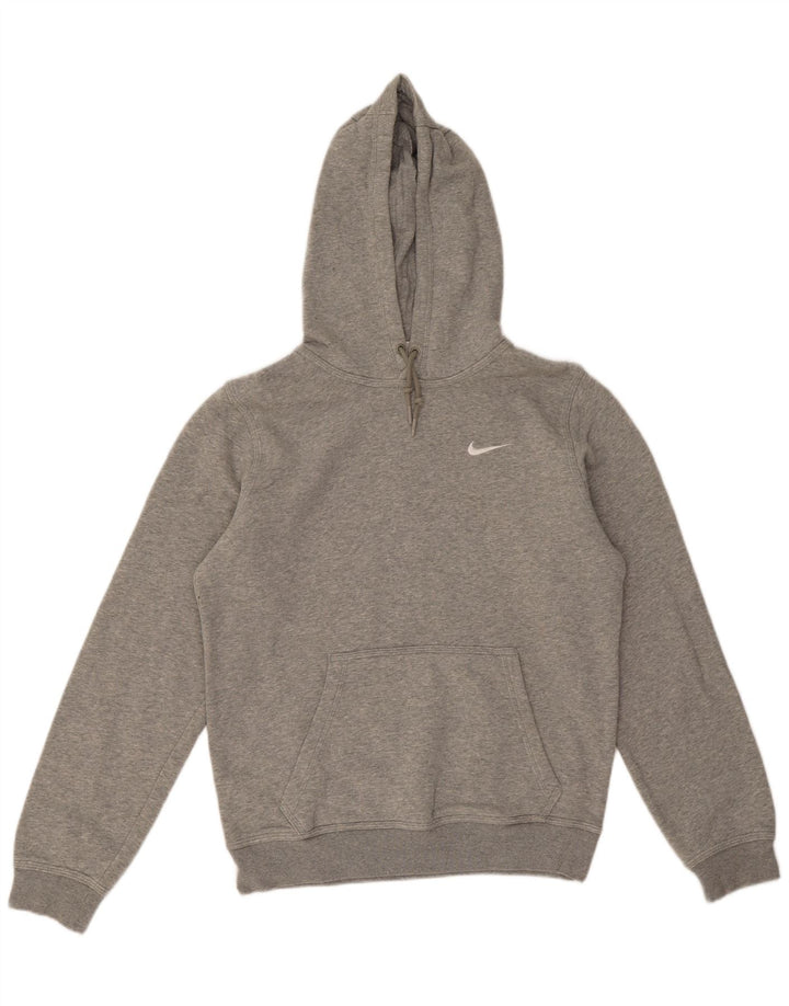 Nike Jersey con capucha para hombre, talla pequeña, algodón moteado gris