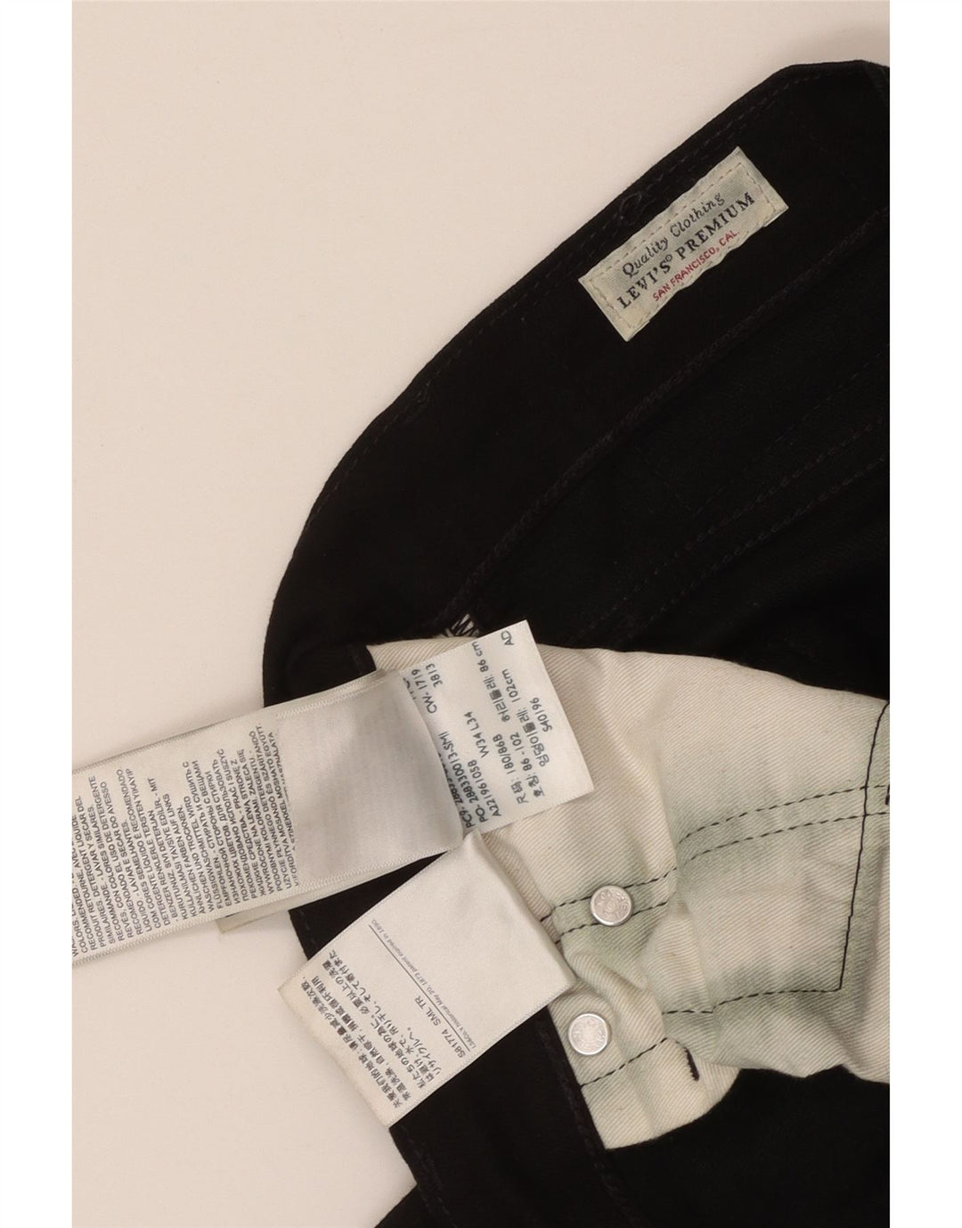 LEVI'S Jeans 512 Slim Tapered para hombre W34 L34 Algodón negro