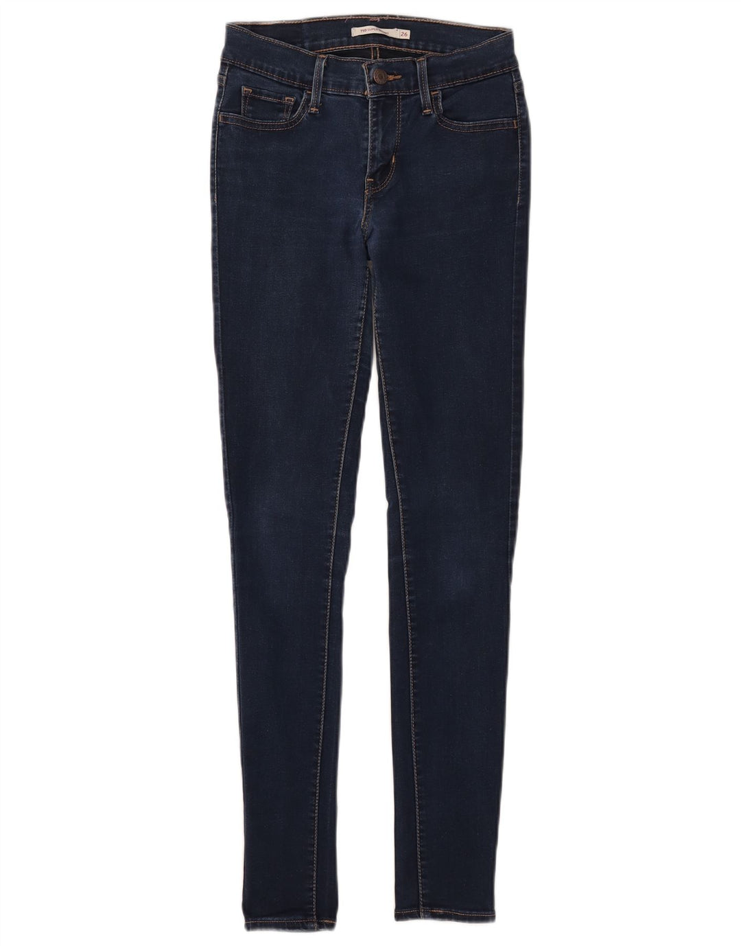 LEVI'S Vaqueros súper ajustados 710 para mujer W26 L30 Poliéster azul marino