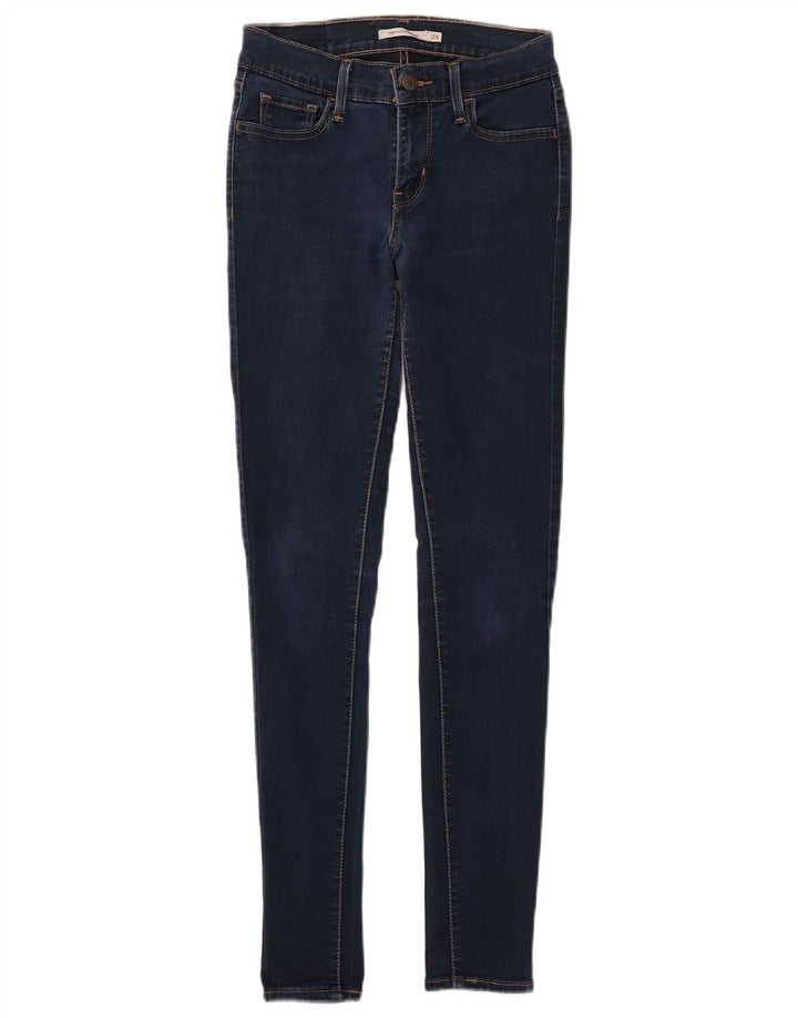 LEVI'S Vaqueros súper ajustados 710 para mujer W26 L30 Poliéster azul marino