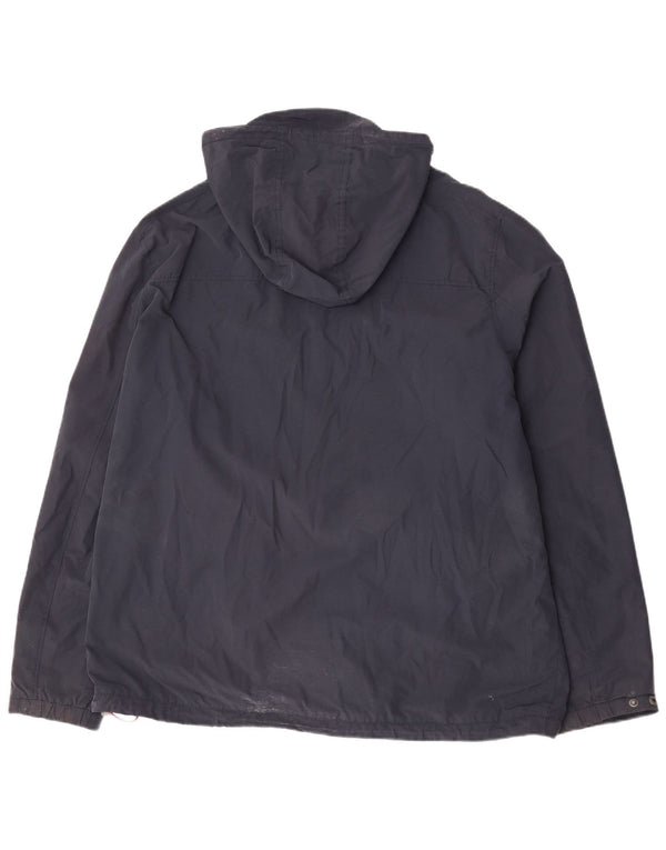 Chubasquero con capucha para hombre Fat Face UK 44 2XL Azul marino Algodón