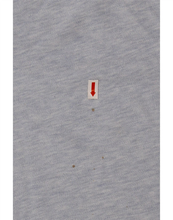 Lacoste Polo de ajuste clásico para hombre, talla 4, algodón moteado azul mediano