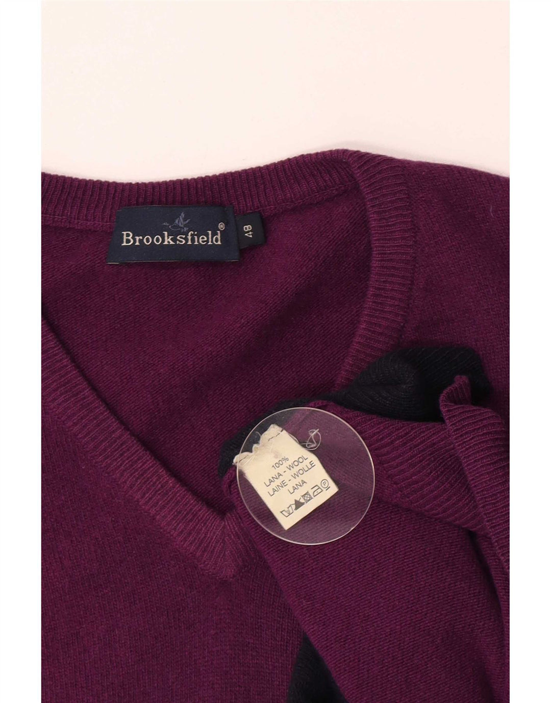 Brooksfield Jersey con cuello en V para hombre IT 48 Medium Purple Argyle/Diamond