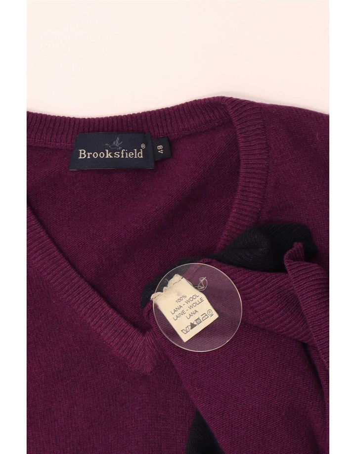 Brooksfield Jersey con cuello en V para hombre IT 48 Medium Purple Argyle/Diamond