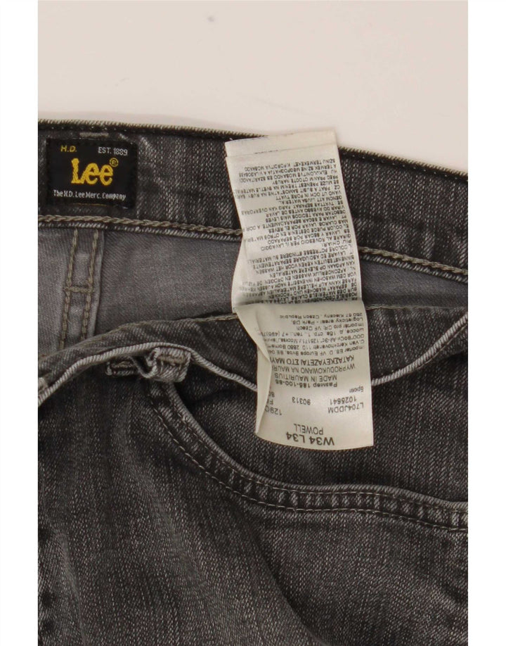 Lee Vaqueros Rectos Powell para Hombre W34 L30 Algodón Gris