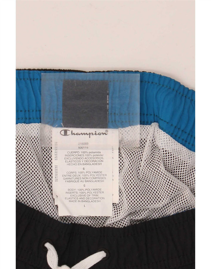 Champion Bañador para hombre, talla grande, poliamida negra
