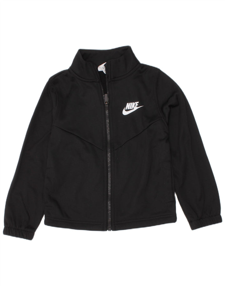 Nike Boys Graphic Chándal Top Chaqueta 3-4 años XS Negro Poliéster