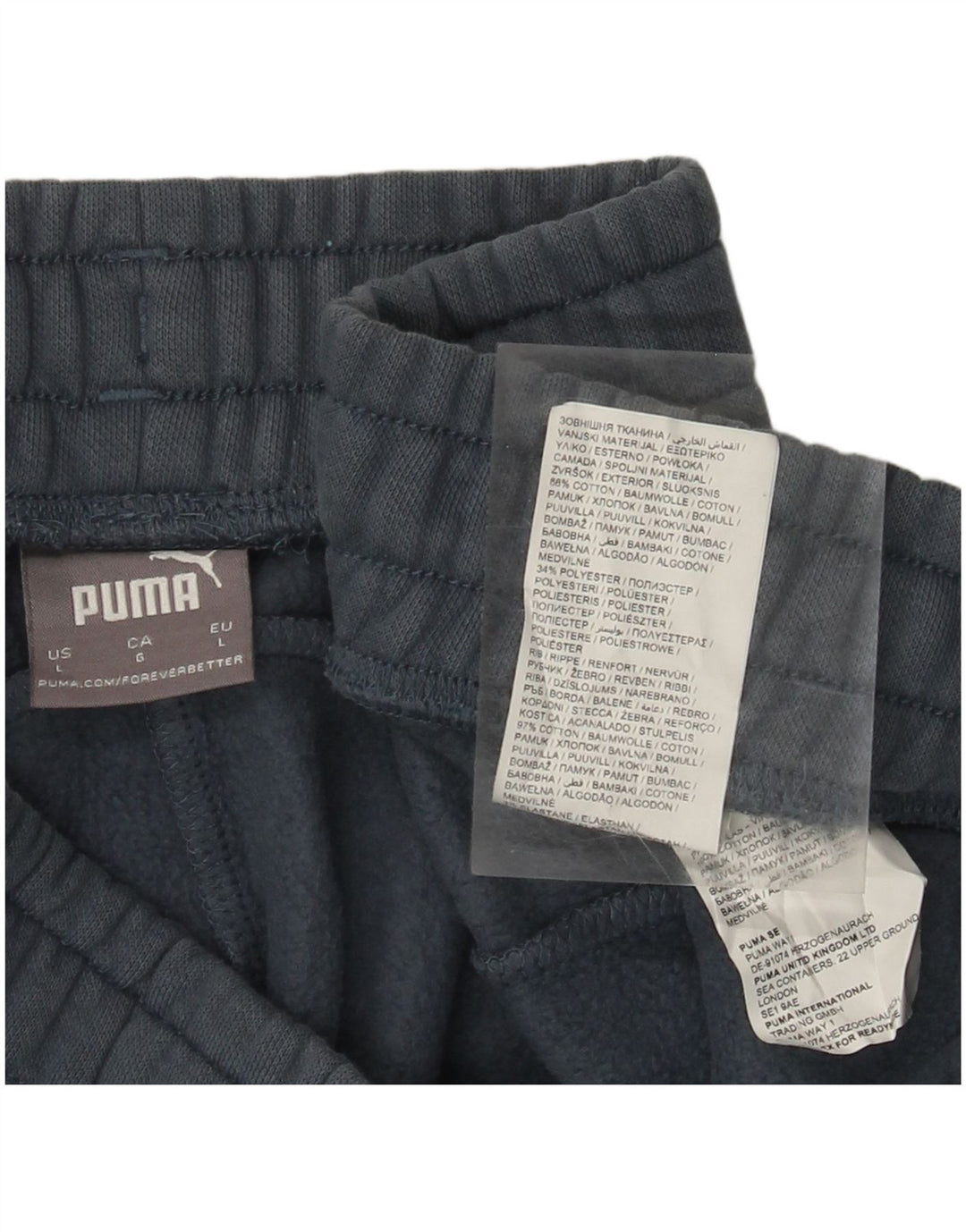 Puma Pantalones De Chándal Para Hombre Joggers Large Azul Marino Algodón