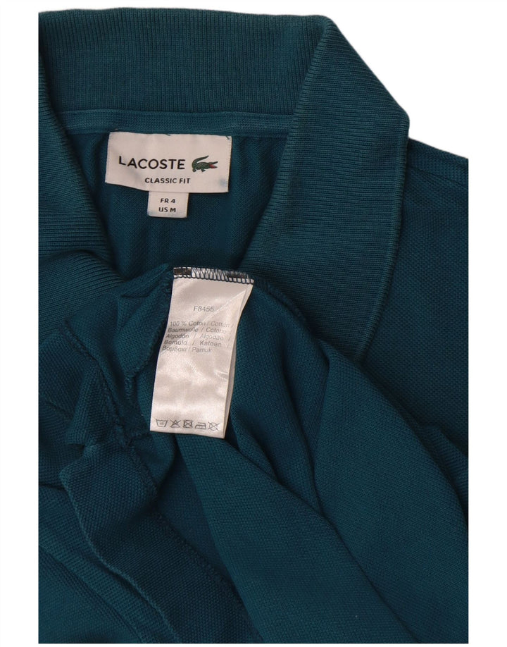 Lacoste Polo de ajuste clásico para hombre talla 4 algodón azul mediano