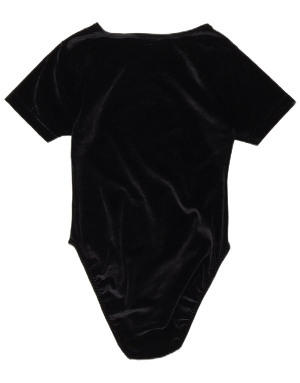 MICHELLE Body de terciopelo para mujer UK 44 Mediano Negro Paisley Poliéster