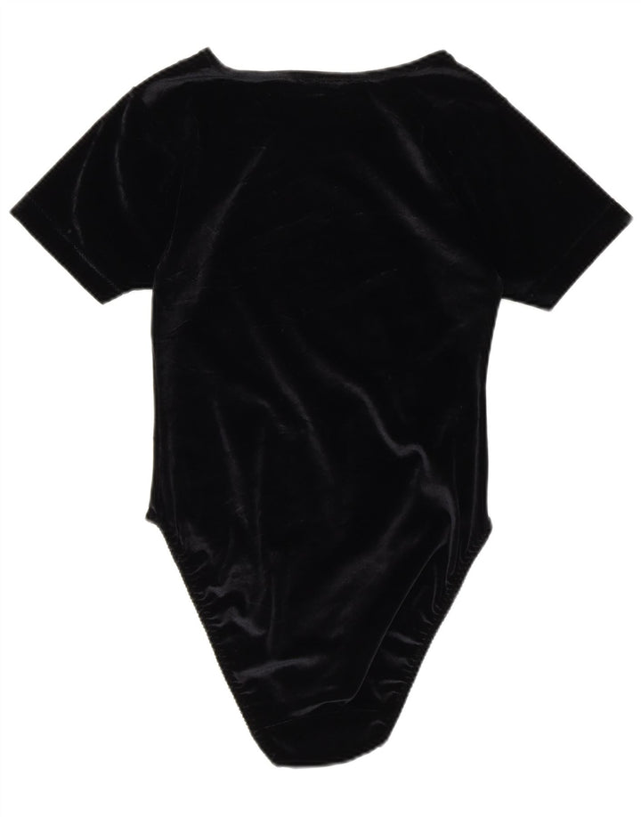 MICHELLE Body de terciopelo para mujer UK 44 Mediano Negro Paisley Poliéster