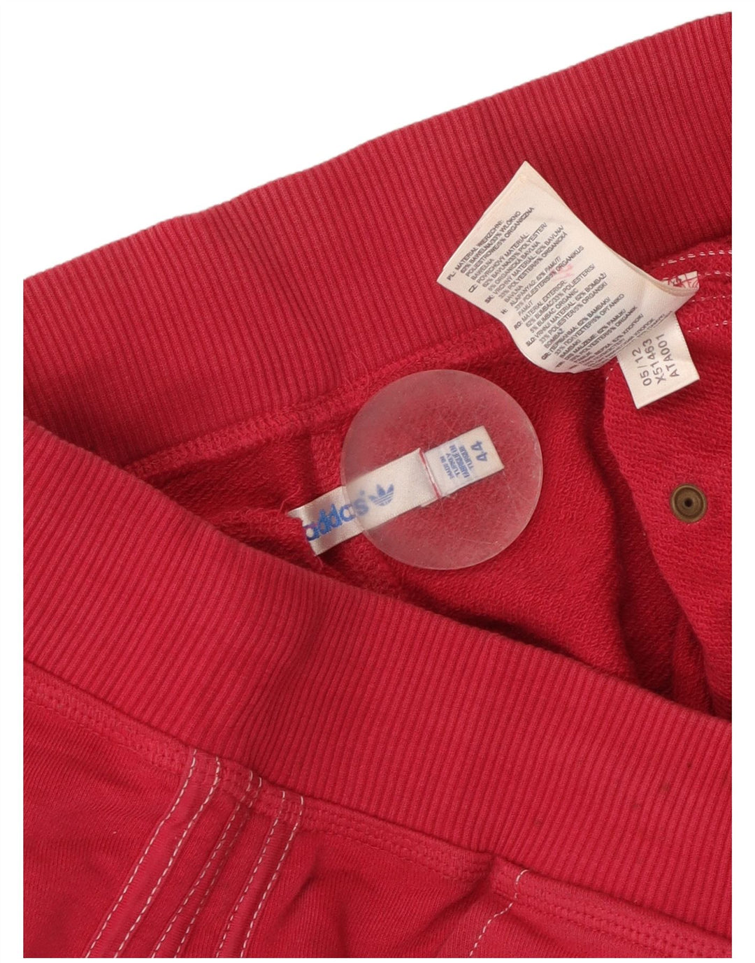 Adidas Mujer Chándal Pantalones Joggers IT 44 Medio Rojo Algodón