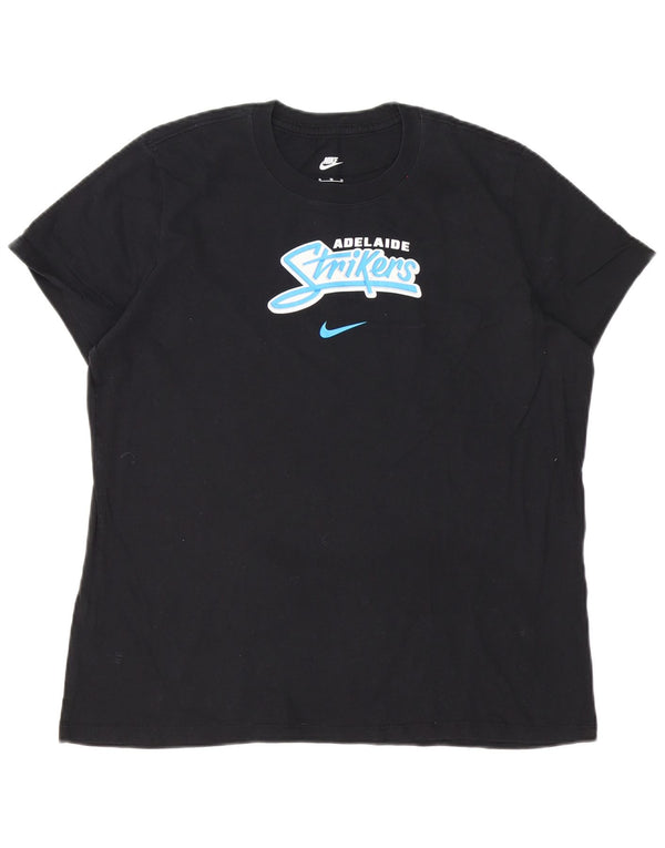 Nike Adelaide Strikers - Camiseta gráfica para hombre, talla XL, algodón negro