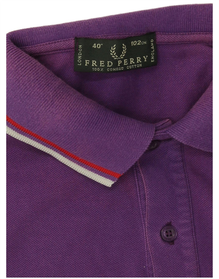 Polo Fred Perry Hombre Algodón Morado Medio