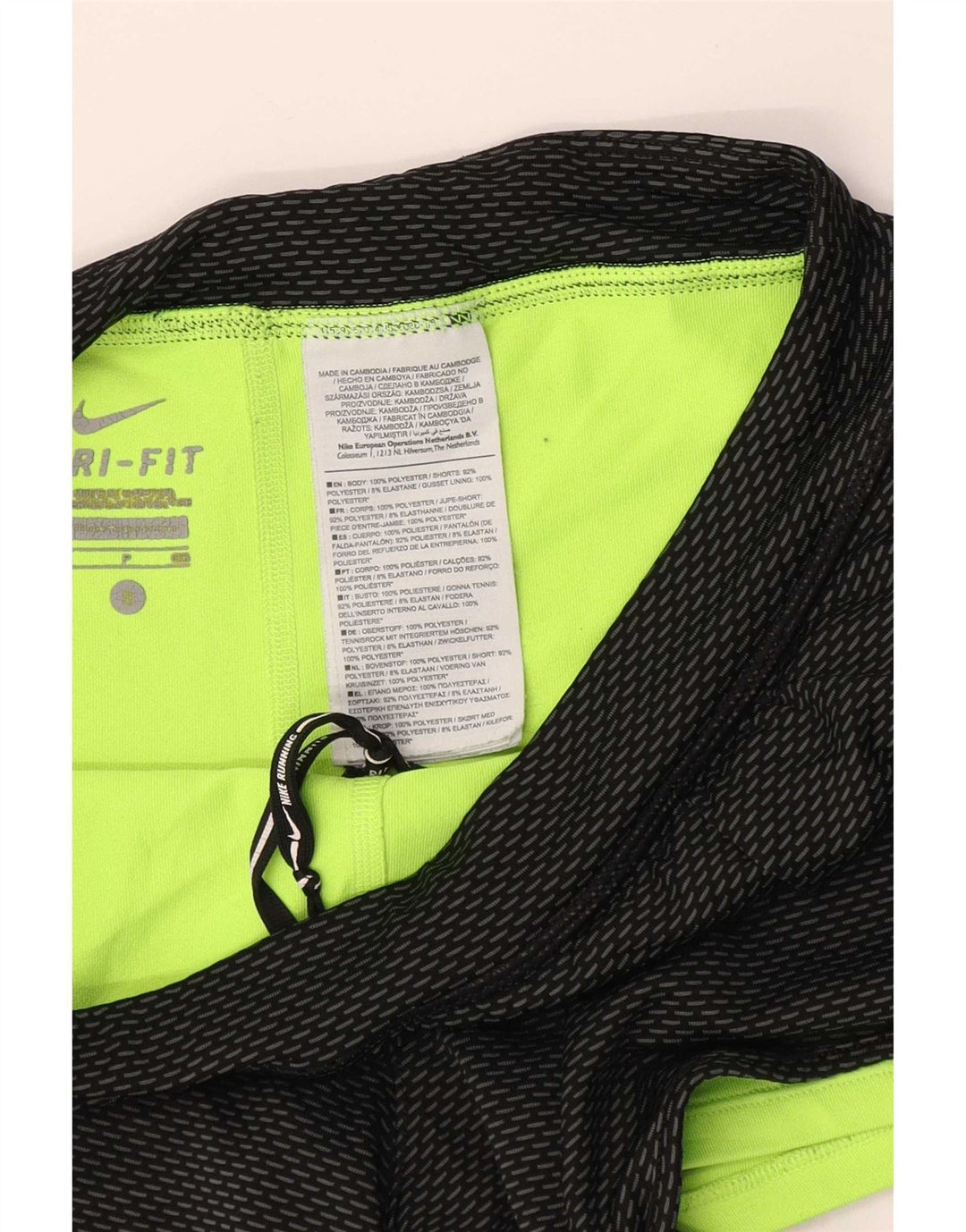 Nike Pantalones cortos deportivos Dri Fit para mujer UK 8 Small Poliéster negro