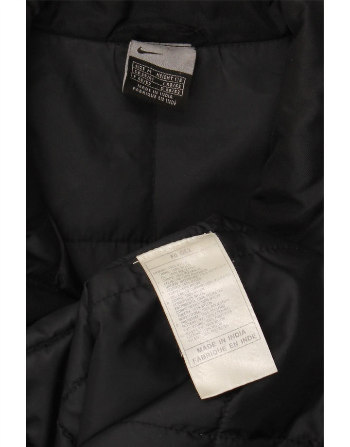 NIKE Chaqueta acolchada gráfica para hombre UK 39/41 Medium Black Nylon