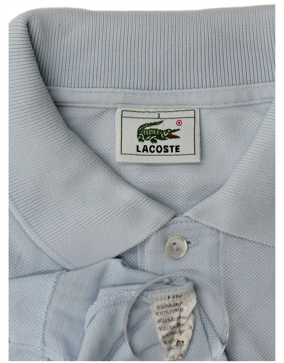 Polo Lacoste para hombre talla 3 pequeño algodón azul