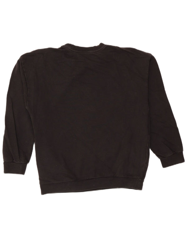 Adidas Sudadera de gran tamaño con gráfico para mujer UK 6 XS Algodón negro