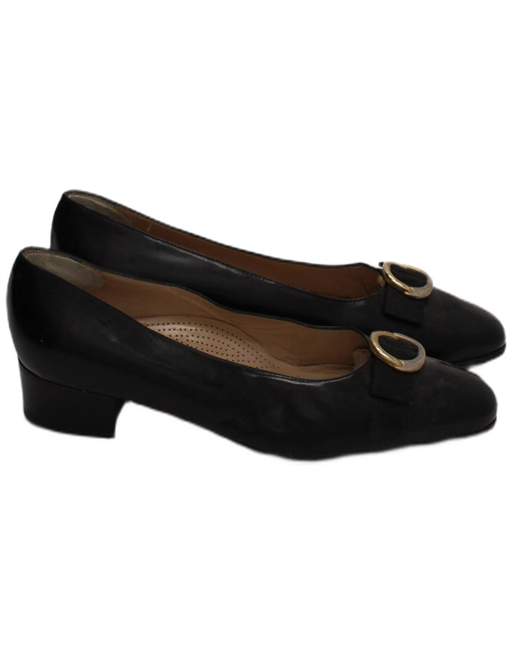 Valle Verde - Bailarinas de piel para mujer, talla 6, piel negra