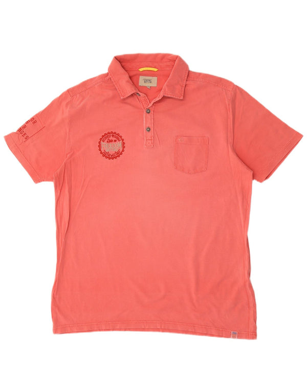 Camel Active Polo gráfico para hombre 2XL Rosa