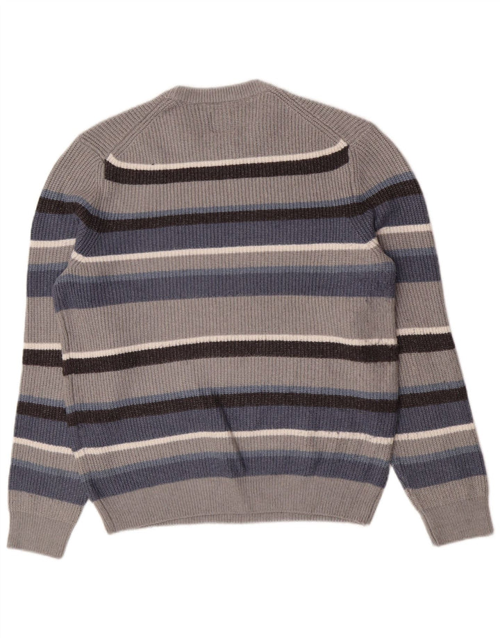 Marks & Spencer - Jersey de cuello redondo para hombre, talla grande, multicolor, a rayas