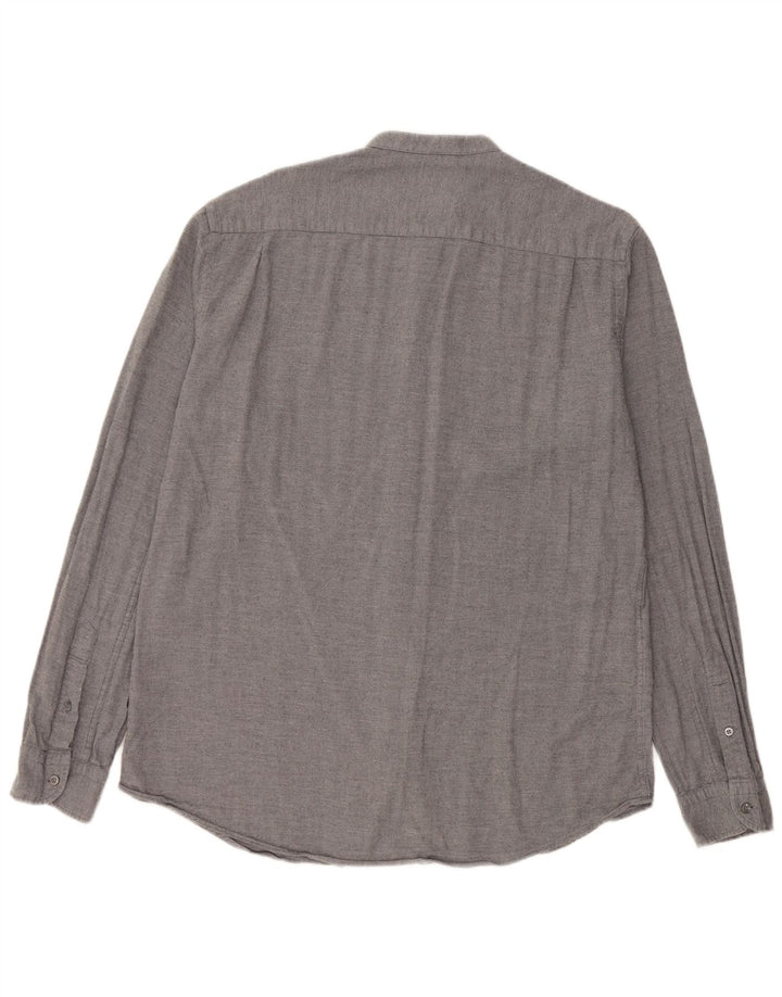 Camisa Massimo Dutti Hombre Large Gris Espiga