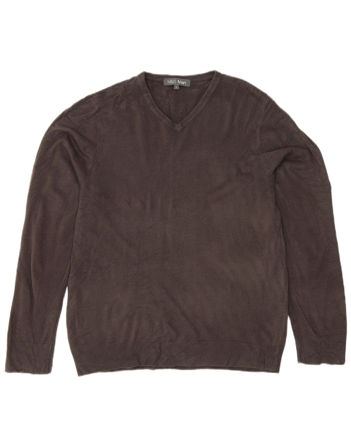 Marks & Spencer Suéter con Cuello en V para Hombre Acrílico Gris Grande