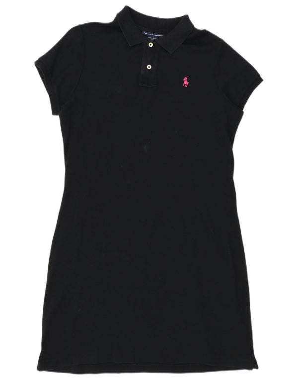 Ralph Lauren Vestido Polo para Mujer Reino Unido 16 Grande Algodón Negro