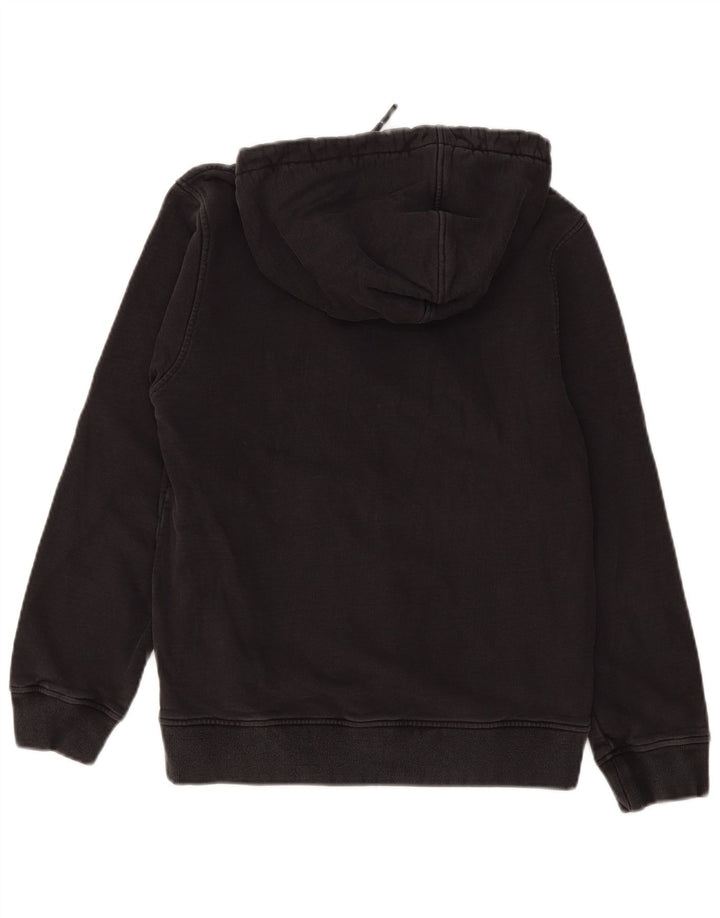 K-Way Suéter con capucha y cremallera para hombre Algodón negro mediano