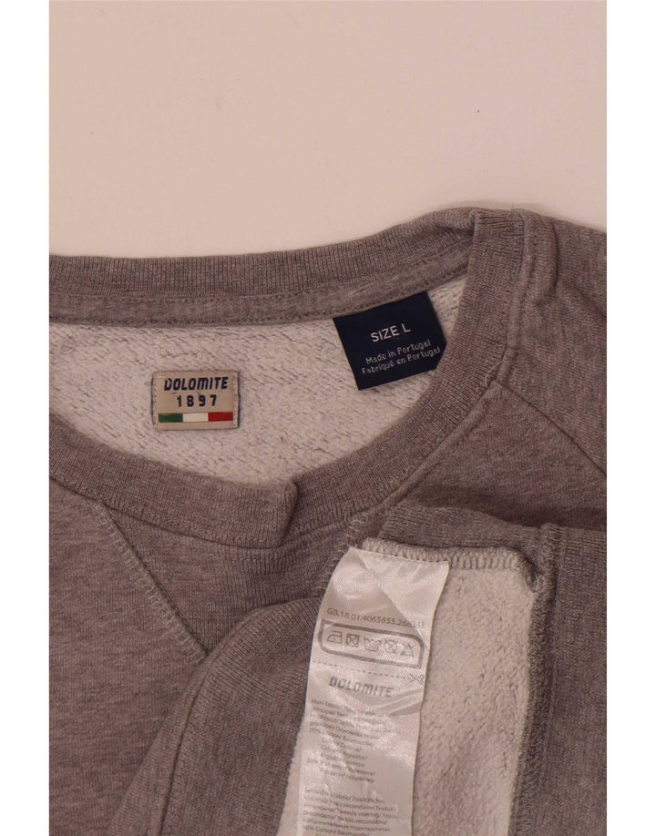 Dolomite Sudadera Gráfica para Hombre Jersey Grande De Algodón Moteado Gris