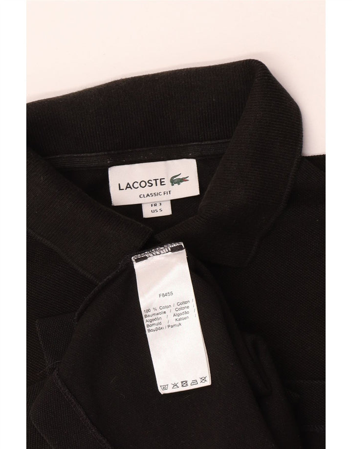 Lacoste Polo de ajuste clásico para hombre talla 3 pequeño algodón negro