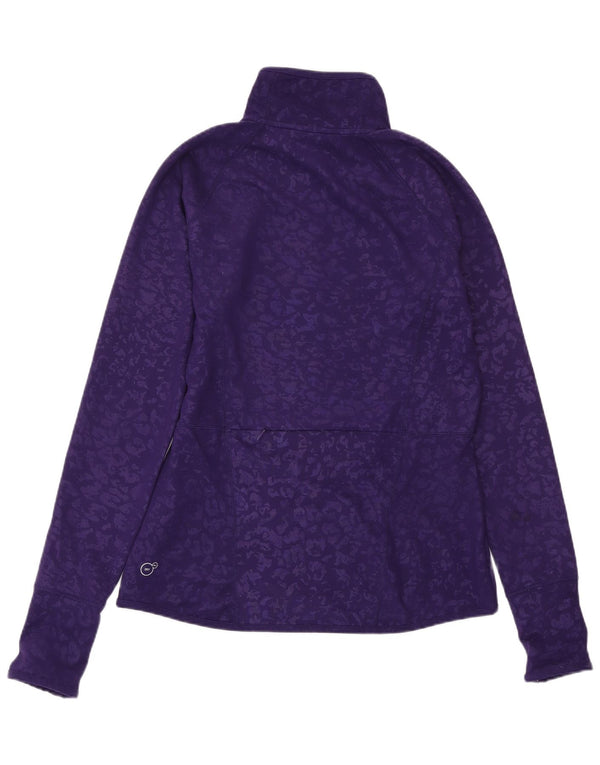 PUMA Chaqueta superior de chándal para mujer Reino Unido 14 Poliéster con estampado animal morado grande