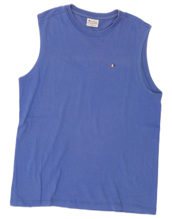 Champion Camiseta Sin Mangas Para Hombre Algodón Azul Medio