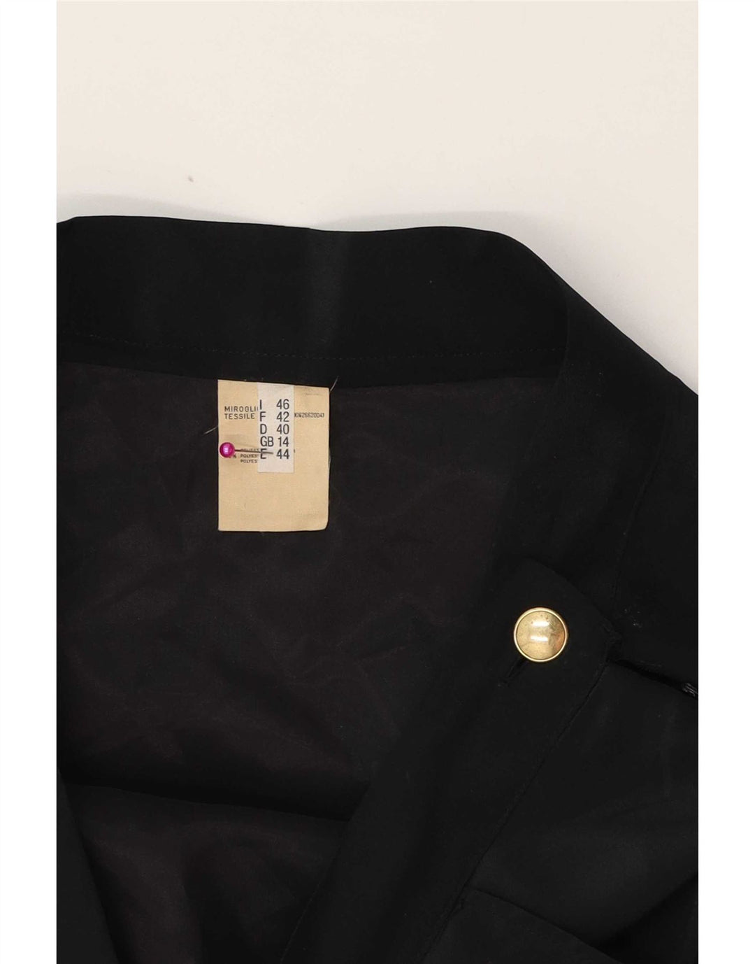 Falda midi plisada vintage para mujer Reino Unido 14 Mediana W30 Poliéster negro