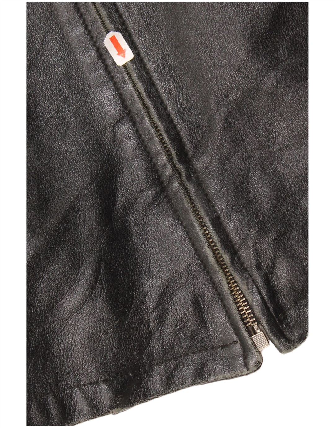 Chaqueta de cuero vintage para hombre IT 50 XL cuero negro