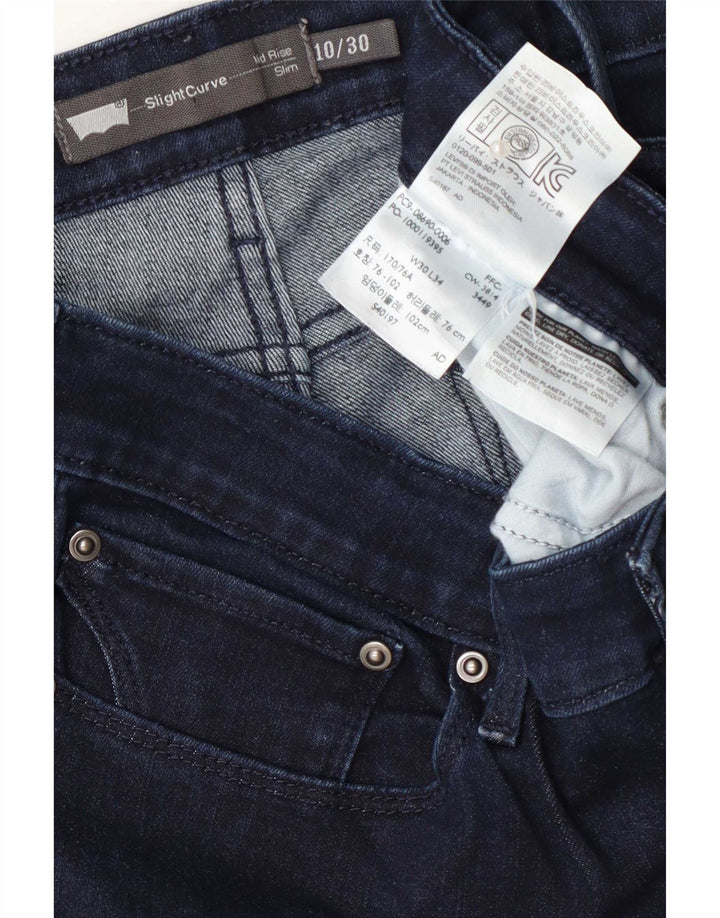 Levi's Vaqueros Slim De Tiro Medio Con Curva Ligera Para Mujer W30 L34 Azul Marino