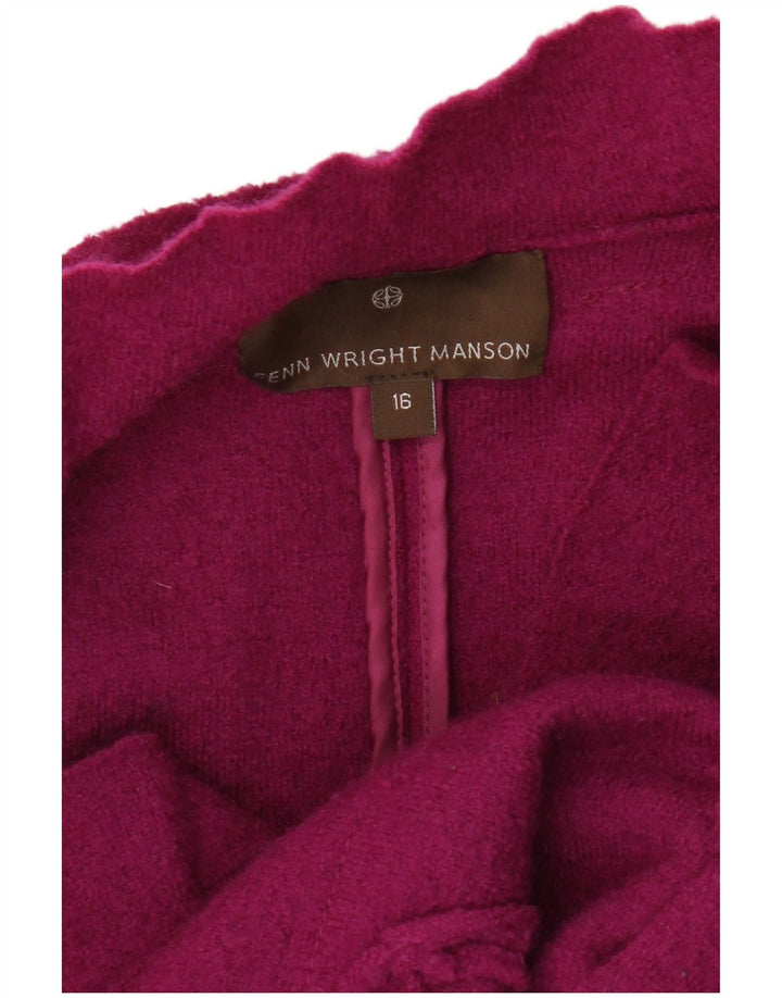 Fenn Wright Manson Chaqueta Blazer de 2 Botones para Mujer Reino Unido 46 Grande Rosa Floral