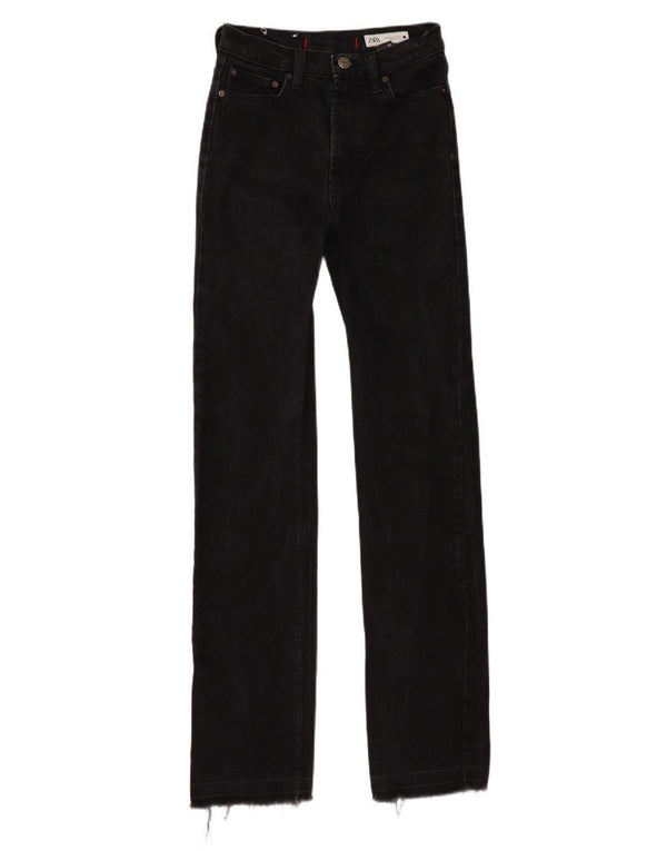 Zara Vaqueros Rectos Mujer EU 32 2XS W22 L32 Algodón Negro
